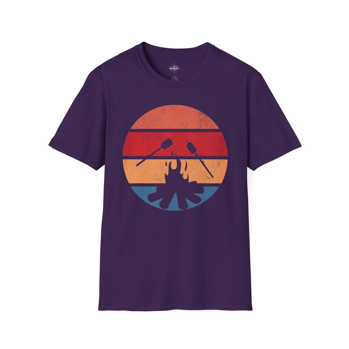 Retro Sunset Roasting Marshmallows