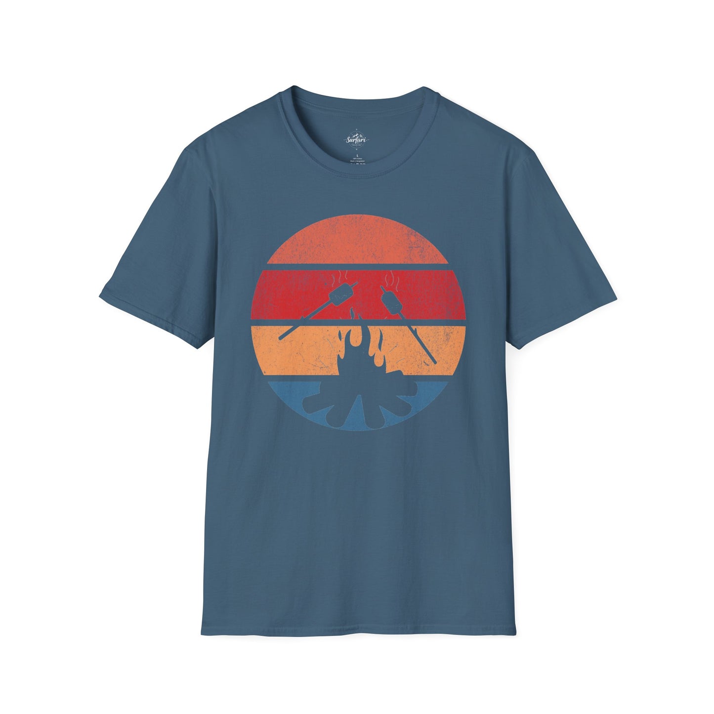 Retro Sunset Roasting Marshmallows