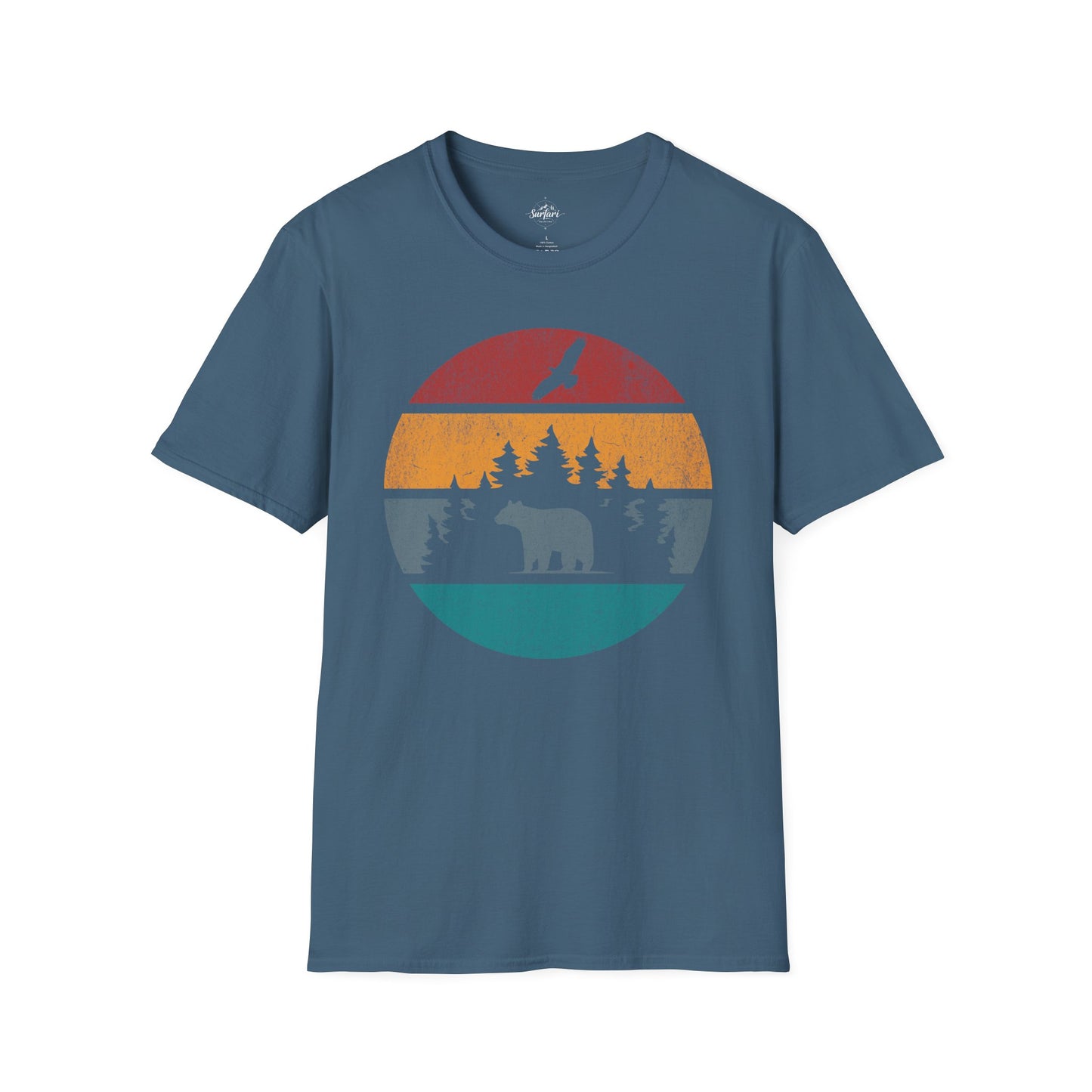 Retro Sunset California Bear