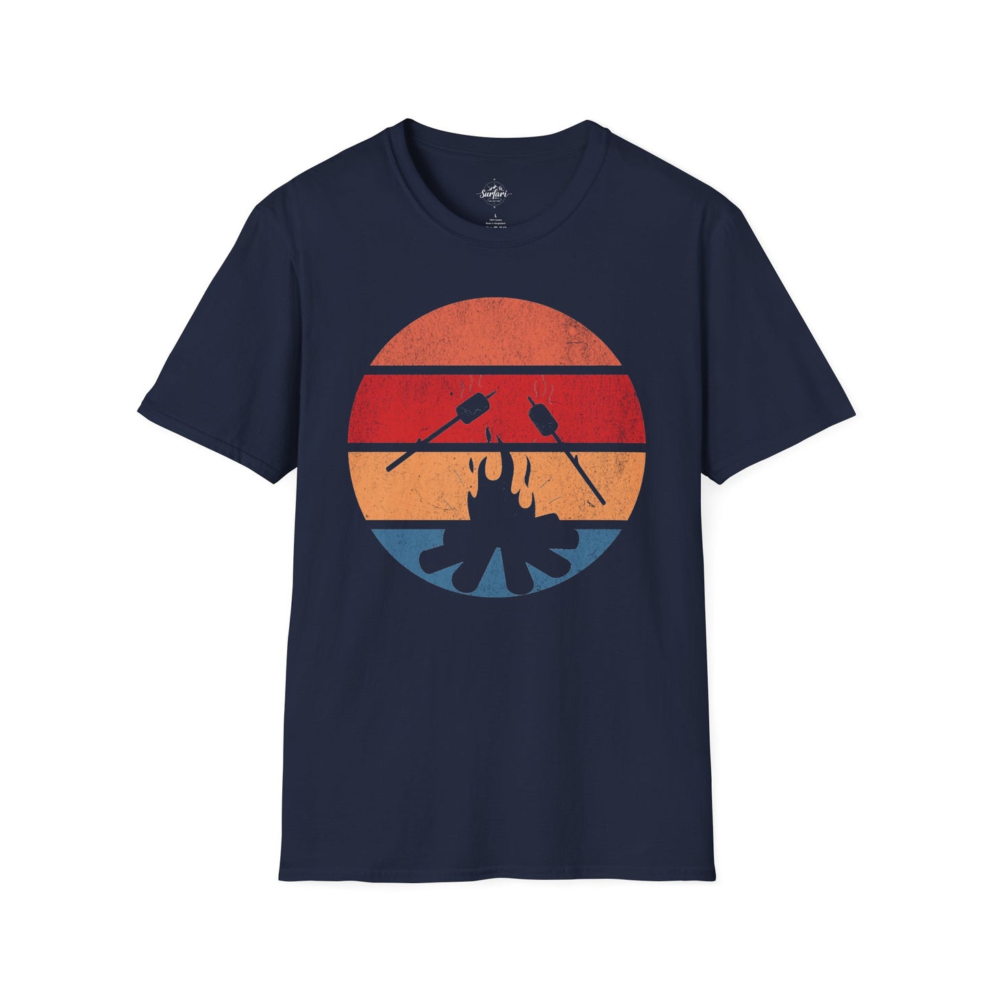 Retro Sunset Roasting Marshmallows