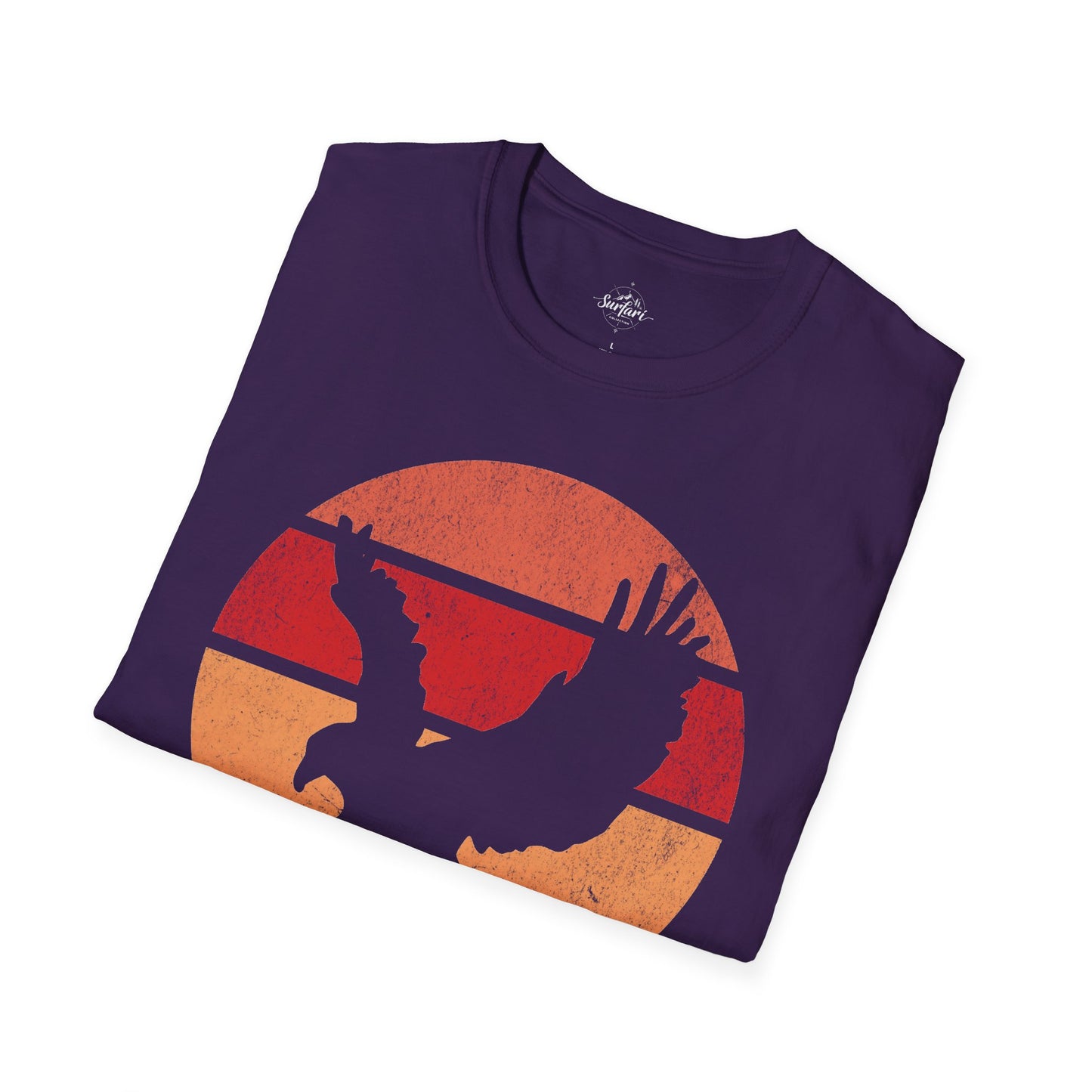 Retro Sunset Bald Eagle