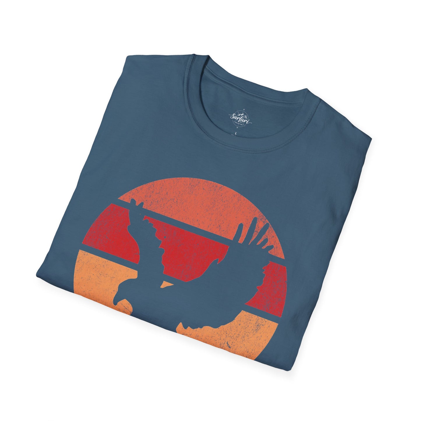 Retro Sunset Bald Eagle