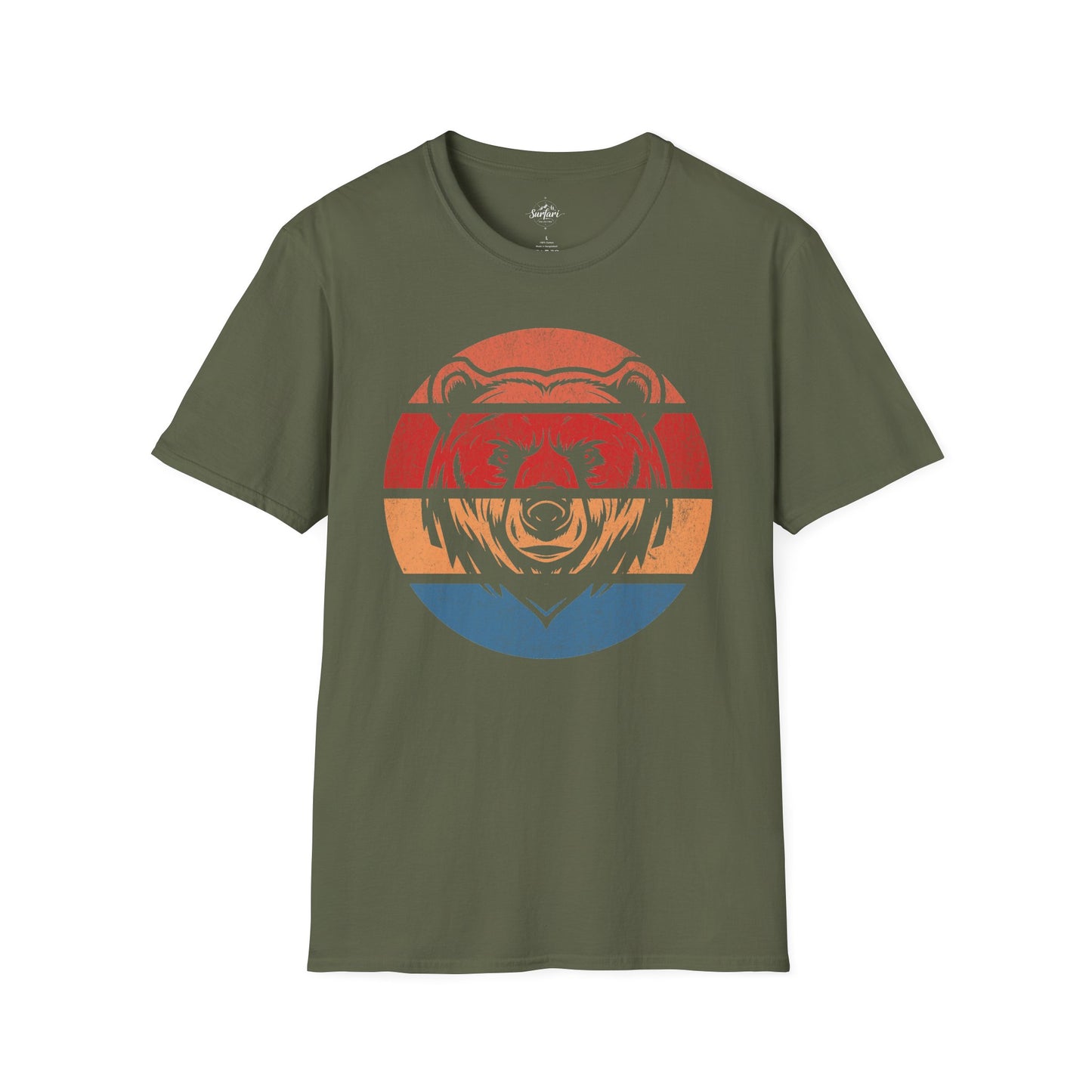 Retro Sunset Bear
