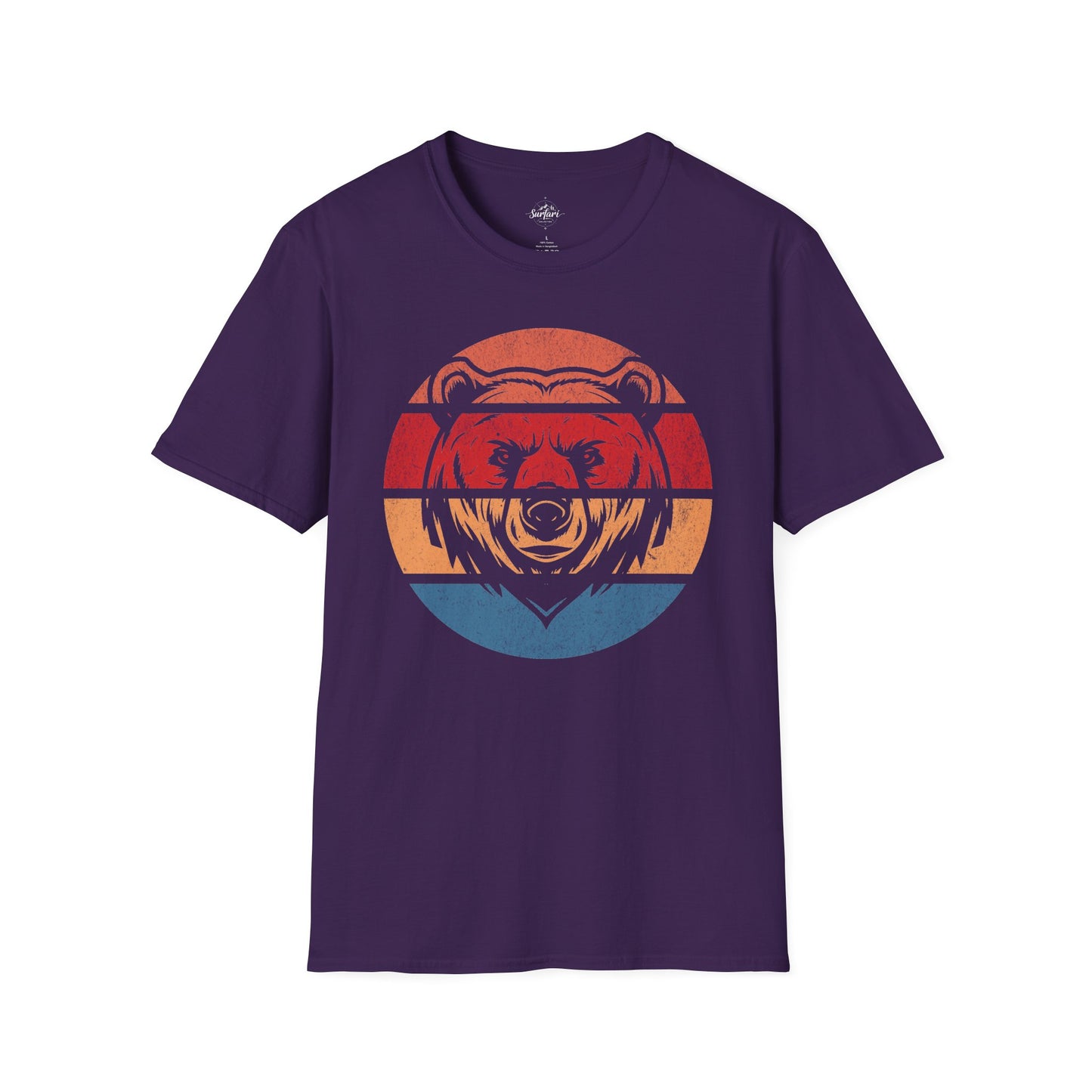 Retro Sunset Bear