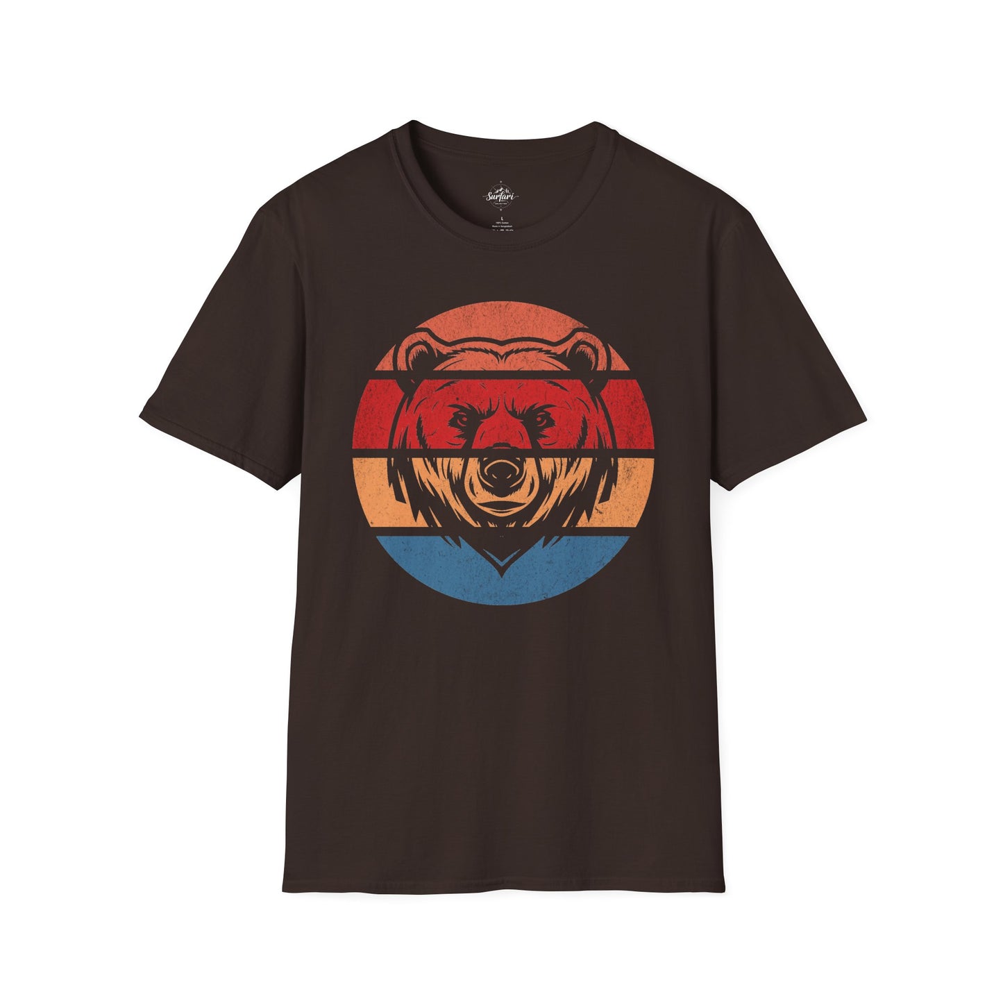 Retro Sunset Bear