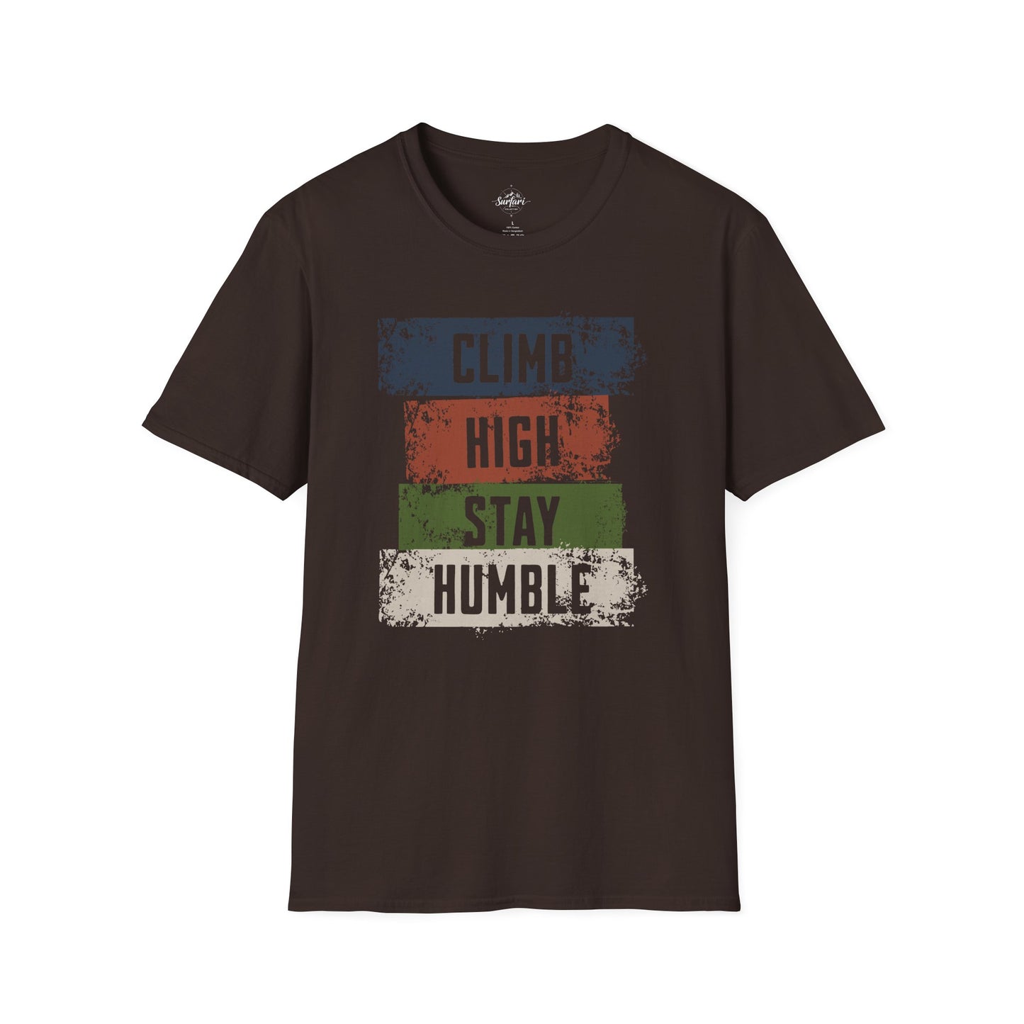 Hiking T-Shirt - Climb High, Stay Humble Inspirational Shirt