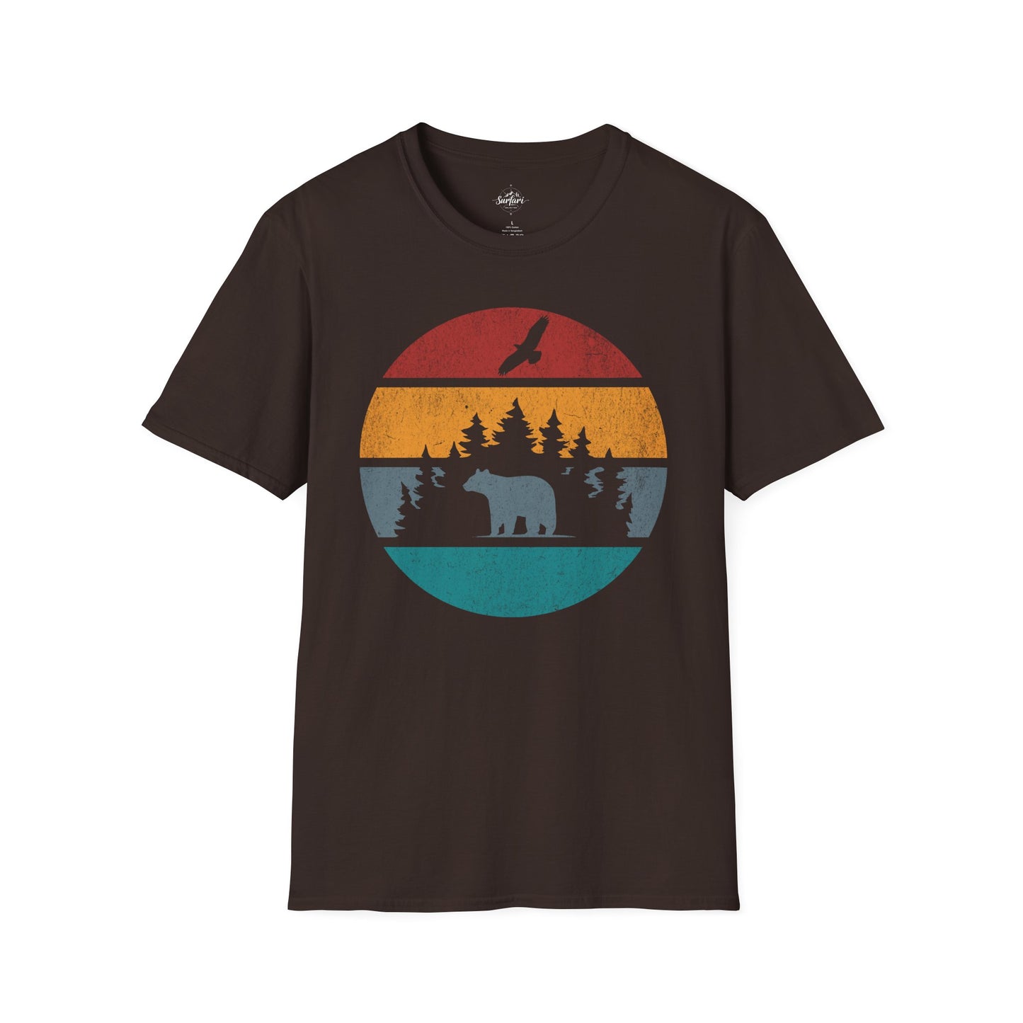 Retro Sunset California Bear