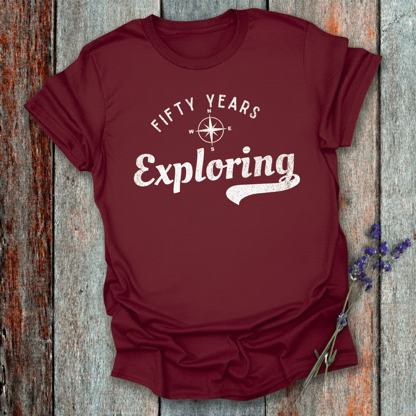 Printify T-Shirt 50 Years Exploring
