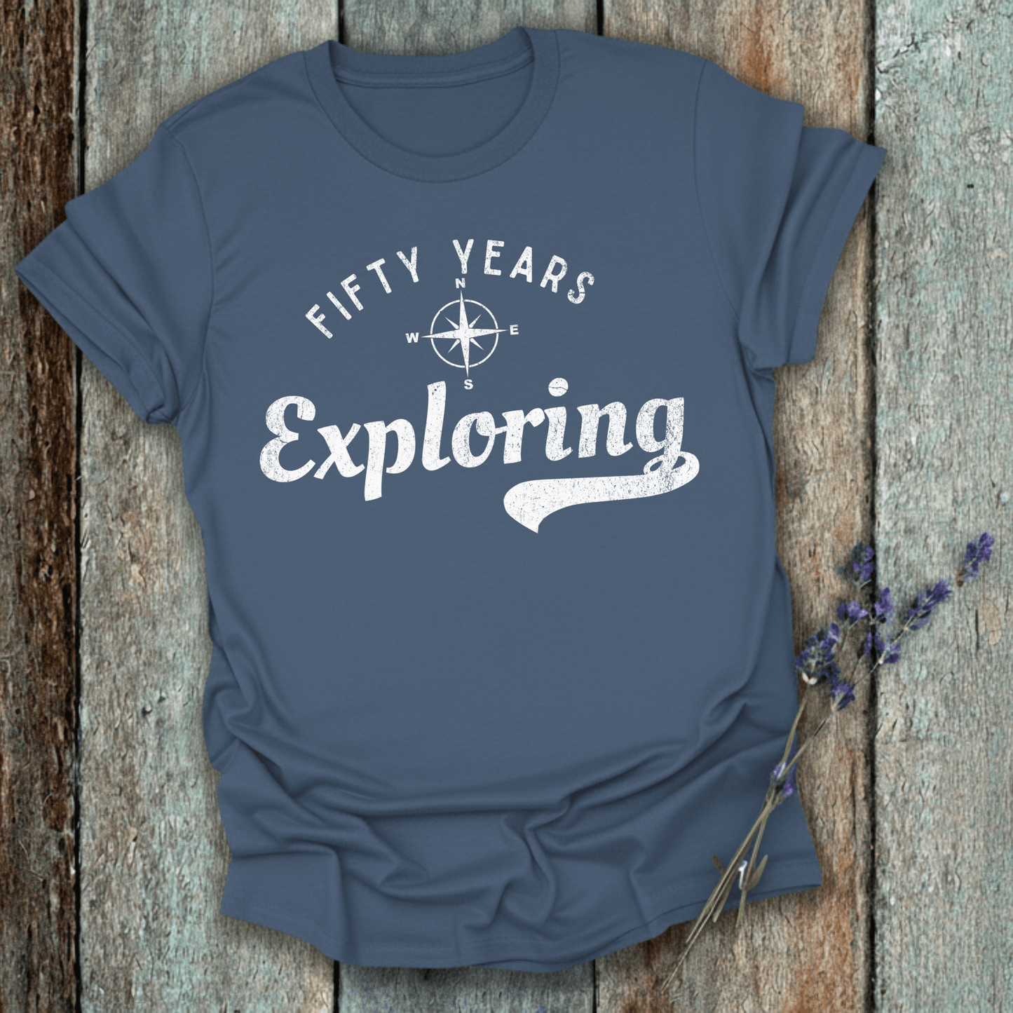 Printify T-Shirt 50 Years Exploring