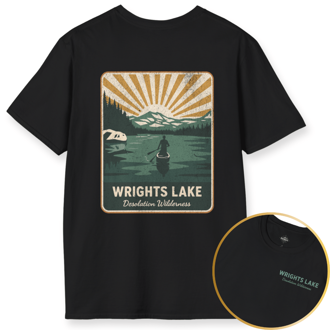 Printify T-Shirt Black / S Wrights Lake Desolation Wilderness