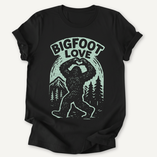 Printify T-Shirt Black / XS Big Foot Love