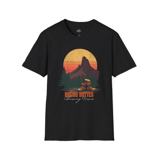 Printify T-Shirt Black / XS Hiking Buttes