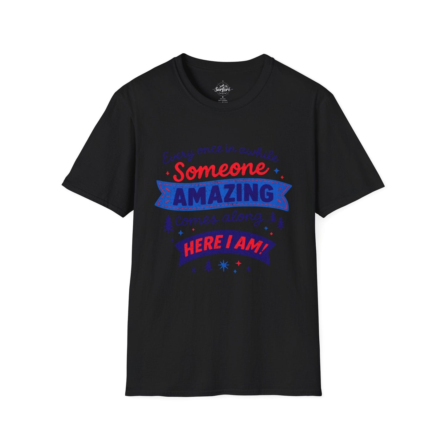 Printify T-Shirt Black / XS Someone Amazing, Patriotic edition