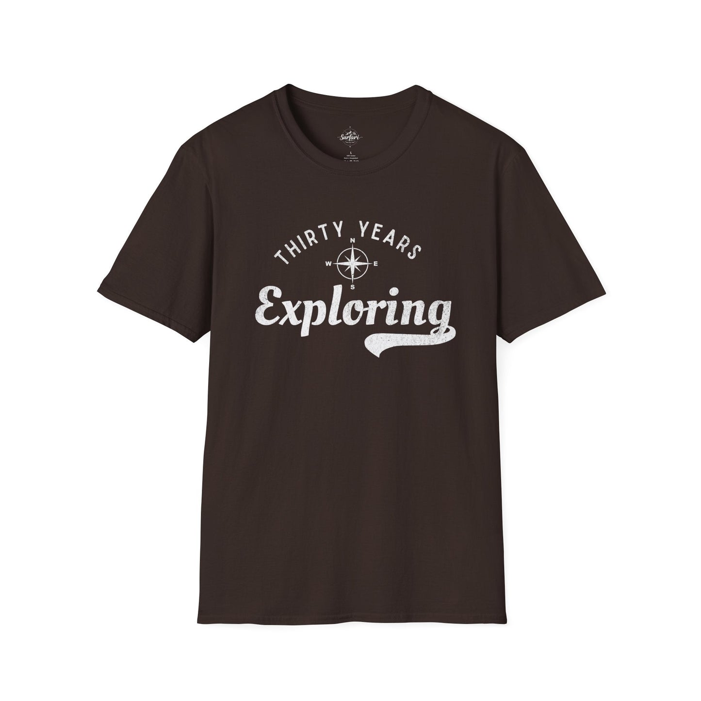 Printify T-Shirt Dark Chocolate / S 30 Years Exploring T-shirt