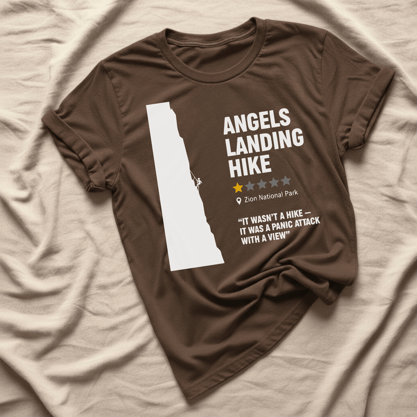 Printify T-Shirt Dark Chocolate / S Angels Landing