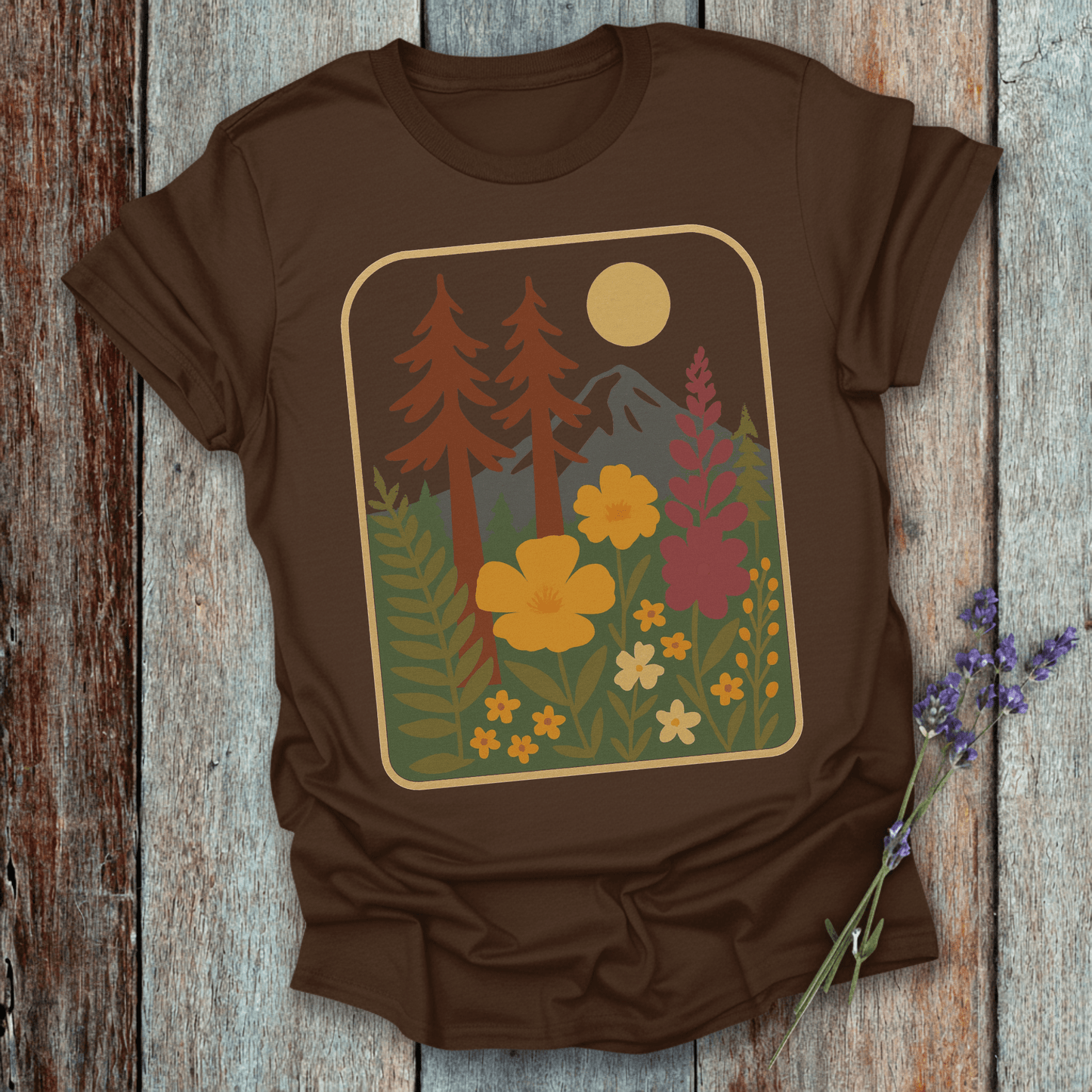 Printify T-Shirt Dark Chocolate / S Nightsky