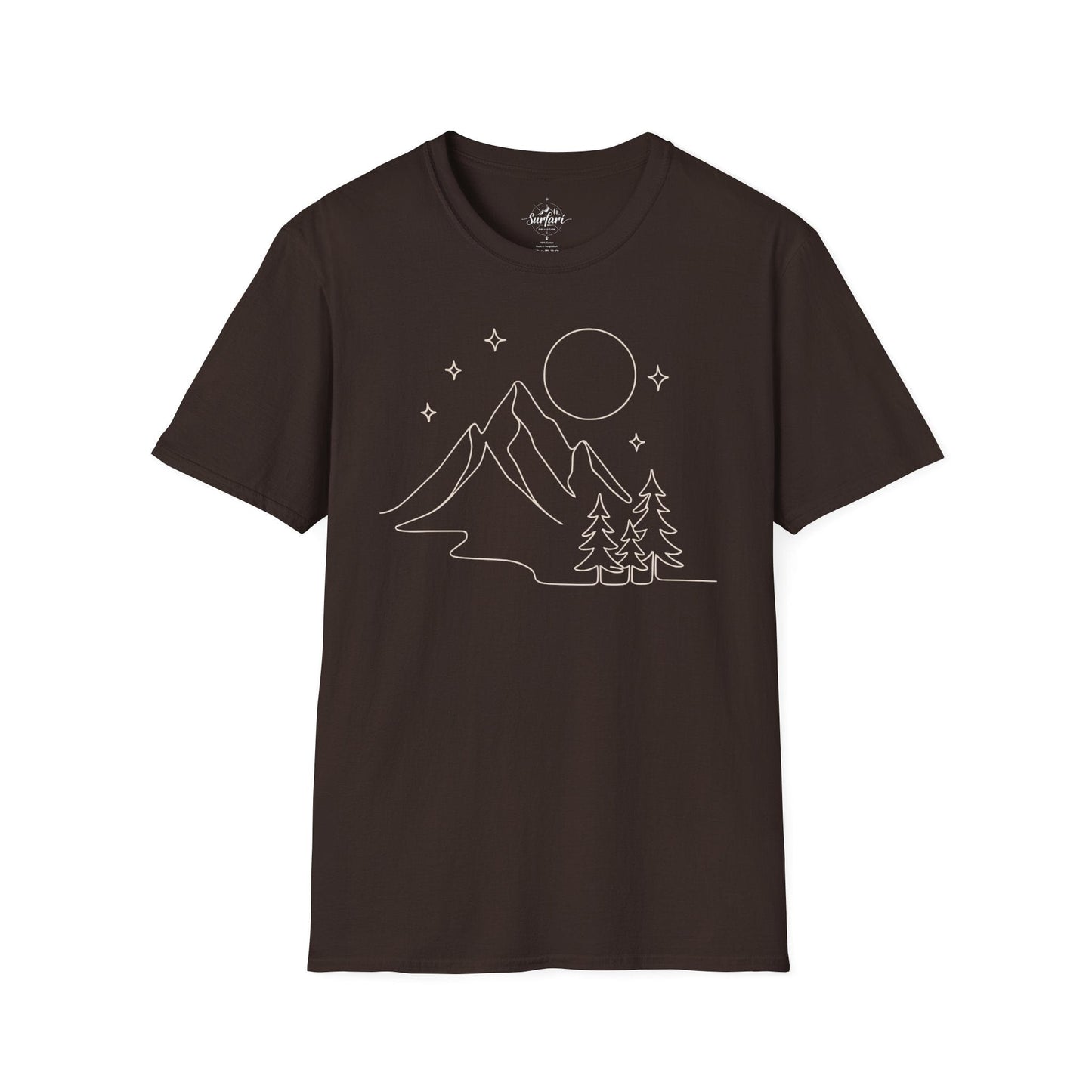 Printify T-Shirt Dark Chocolate / S Starry Night