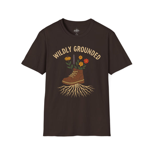 Printify T-Shirt Dark Chocolate / S Wildly Grounded