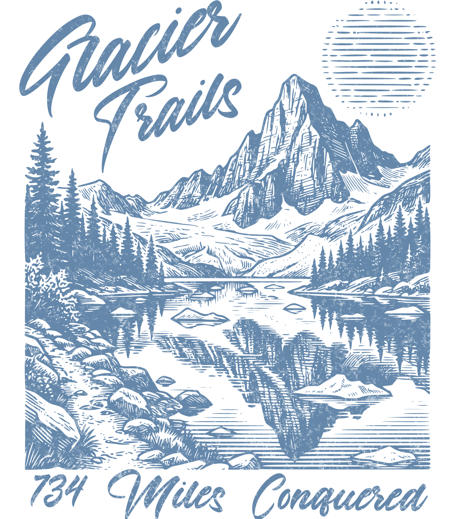 Printify T-Shirt Glacier Trail Finisher