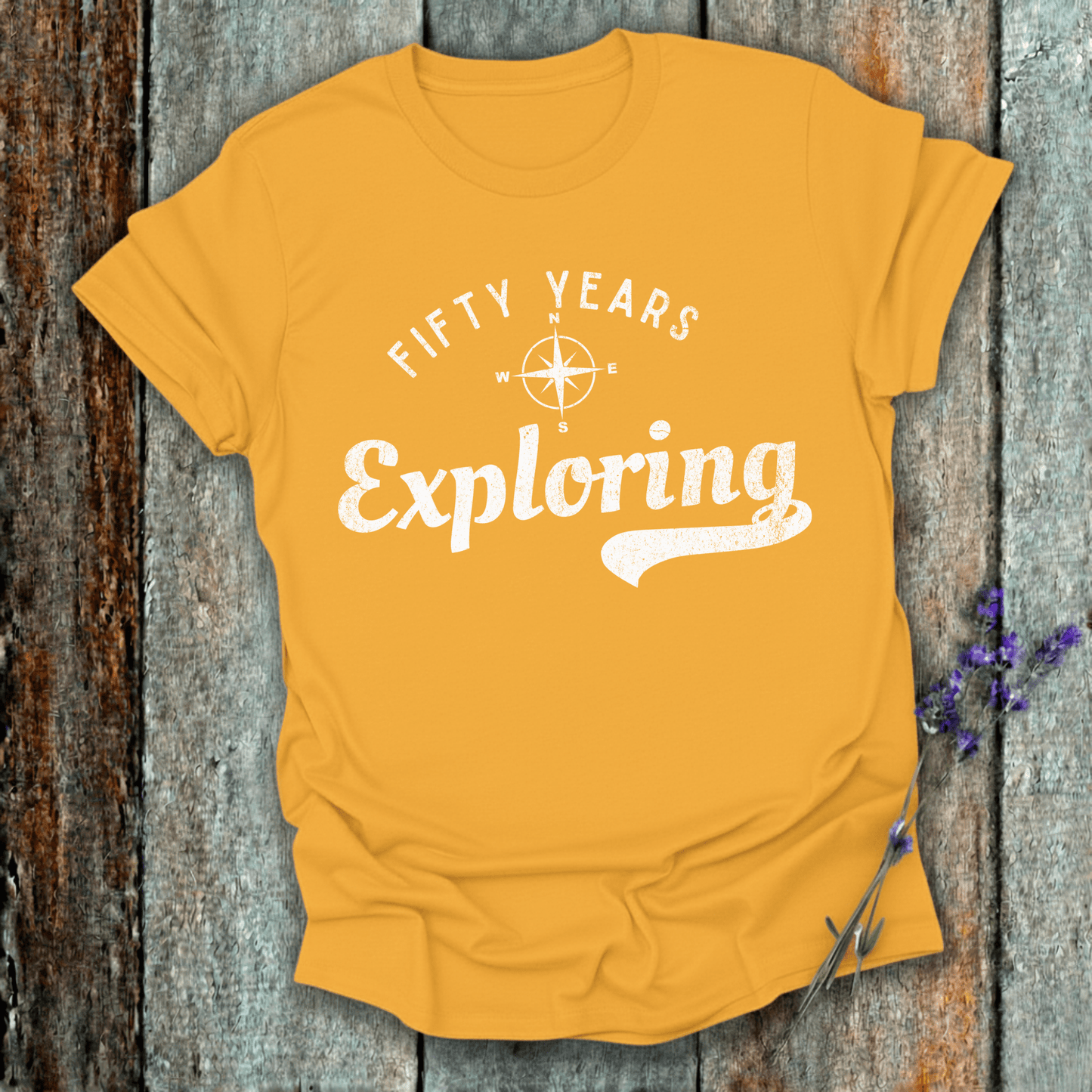Printify T-Shirt Gold / S 50 Years Exploring