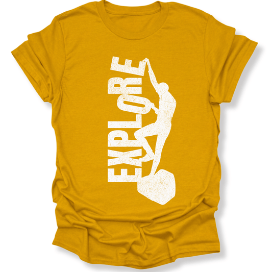 Printify T-Shirt Gold / S Explore More