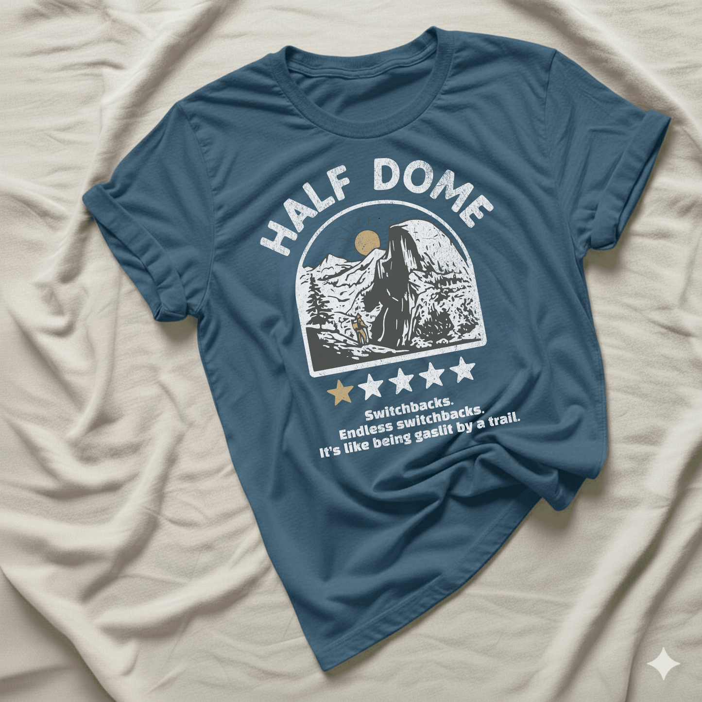 Printify T-Shirt Indigo Blue / S Half Dome 1 Star T-Shirt
