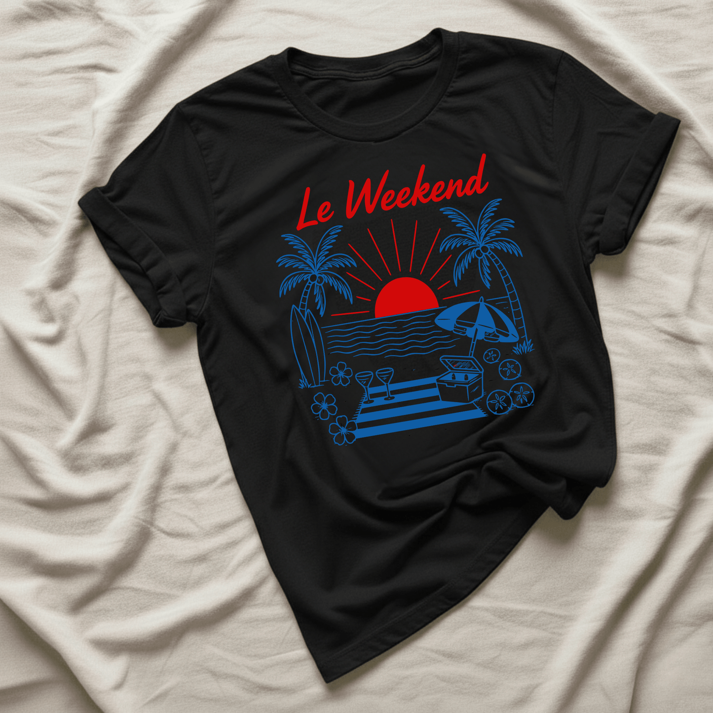Printify T-Shirt Le Weekend Beach