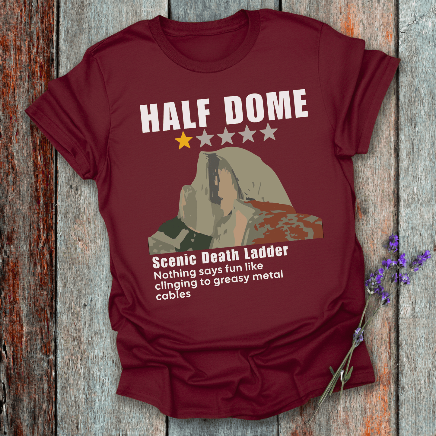 Printify T-Shirt Maroon / S Scenic Death Ladder
