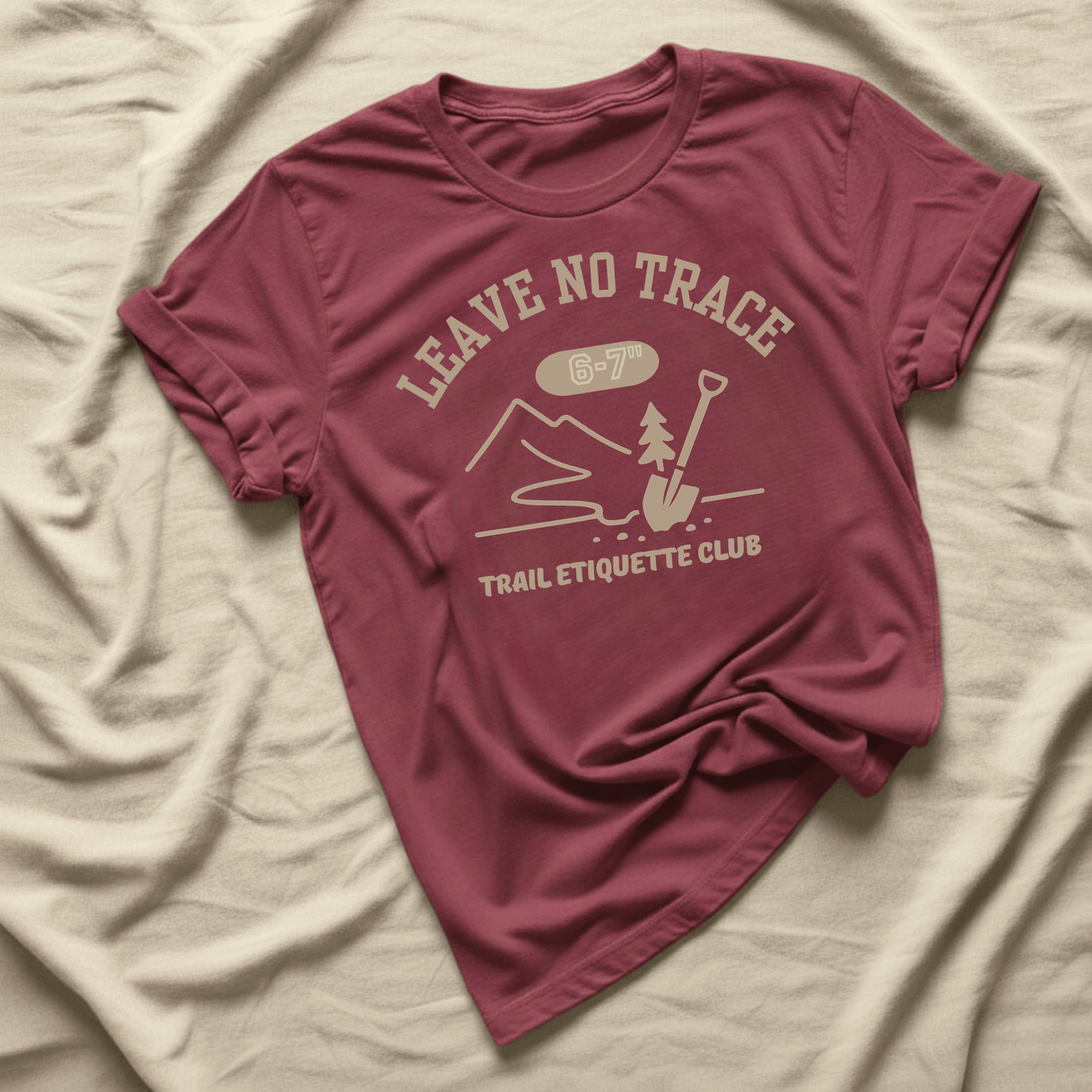 Printify T-Shirt Maroon / S Trail Etiquette Club