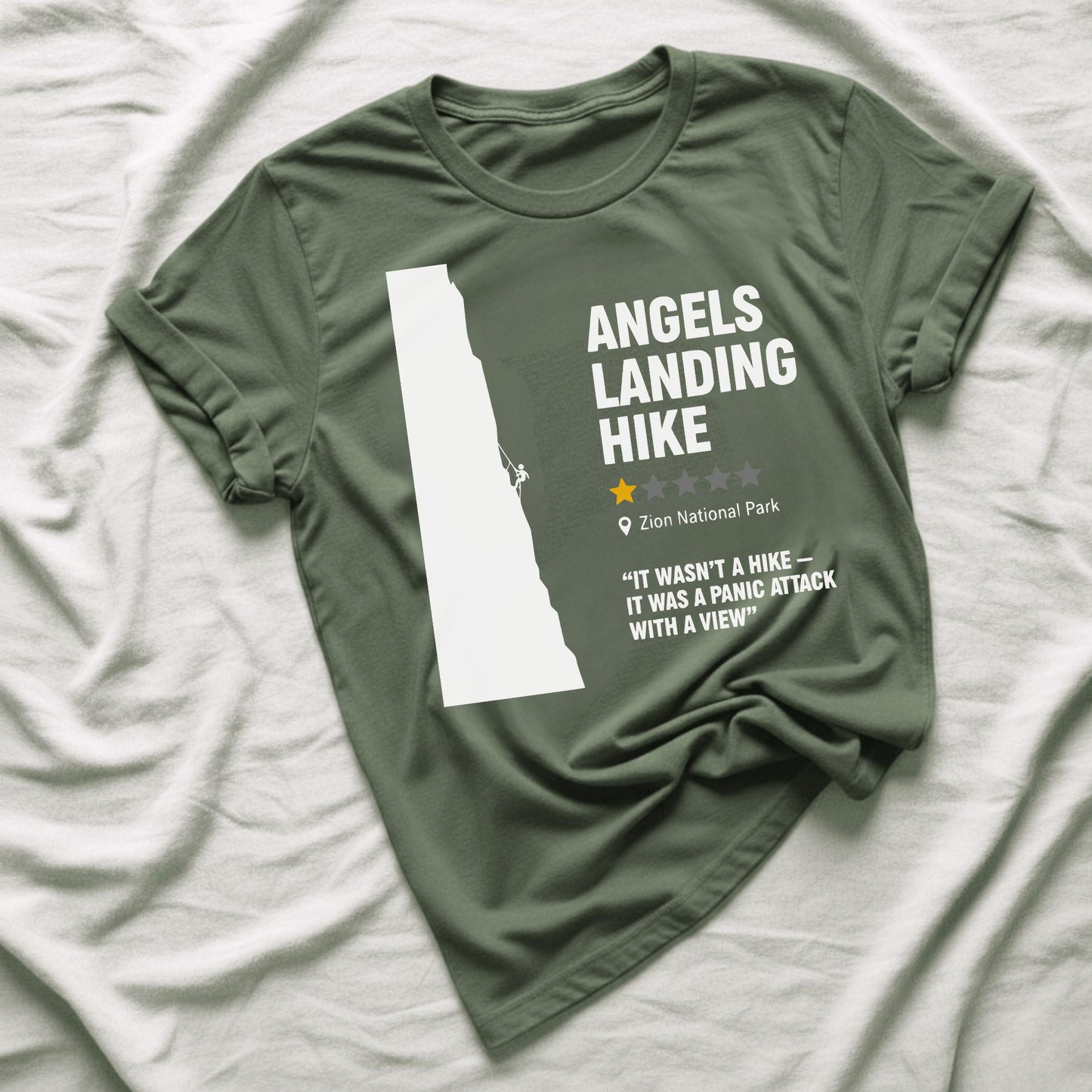 Printify T-Shirt Military Green / S Angels Landing