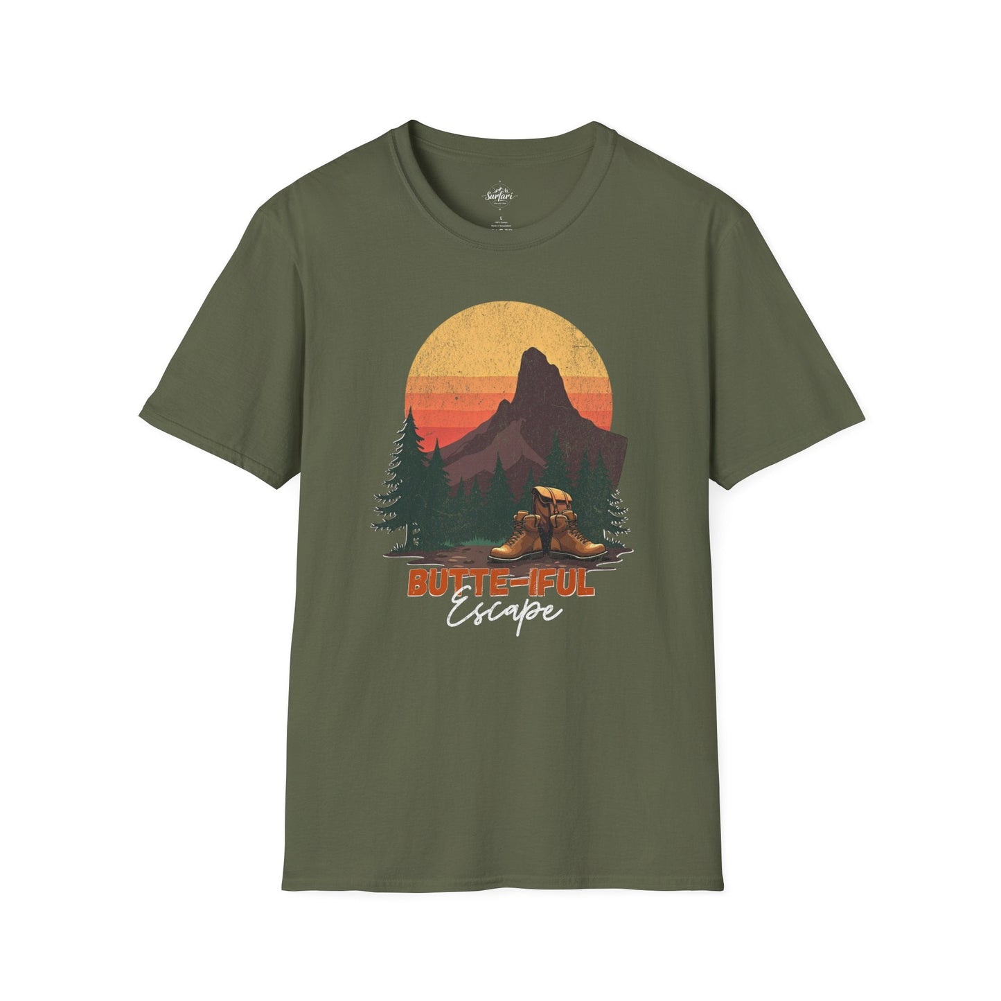 Printify T-Shirt Military Green / S Butte-iful Escape