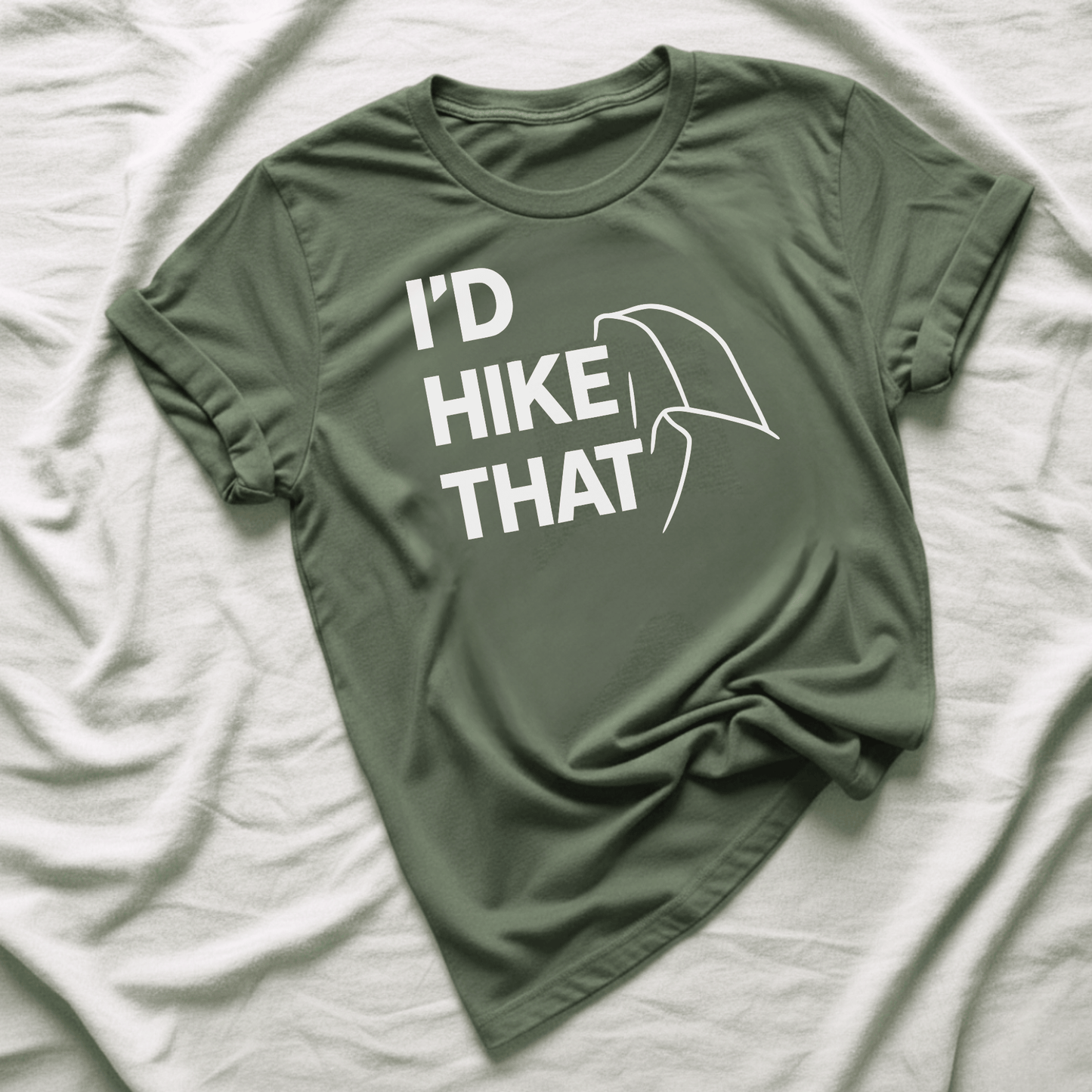 Printify T-Shirt Military Green / S I'd Hike That, Half Dome