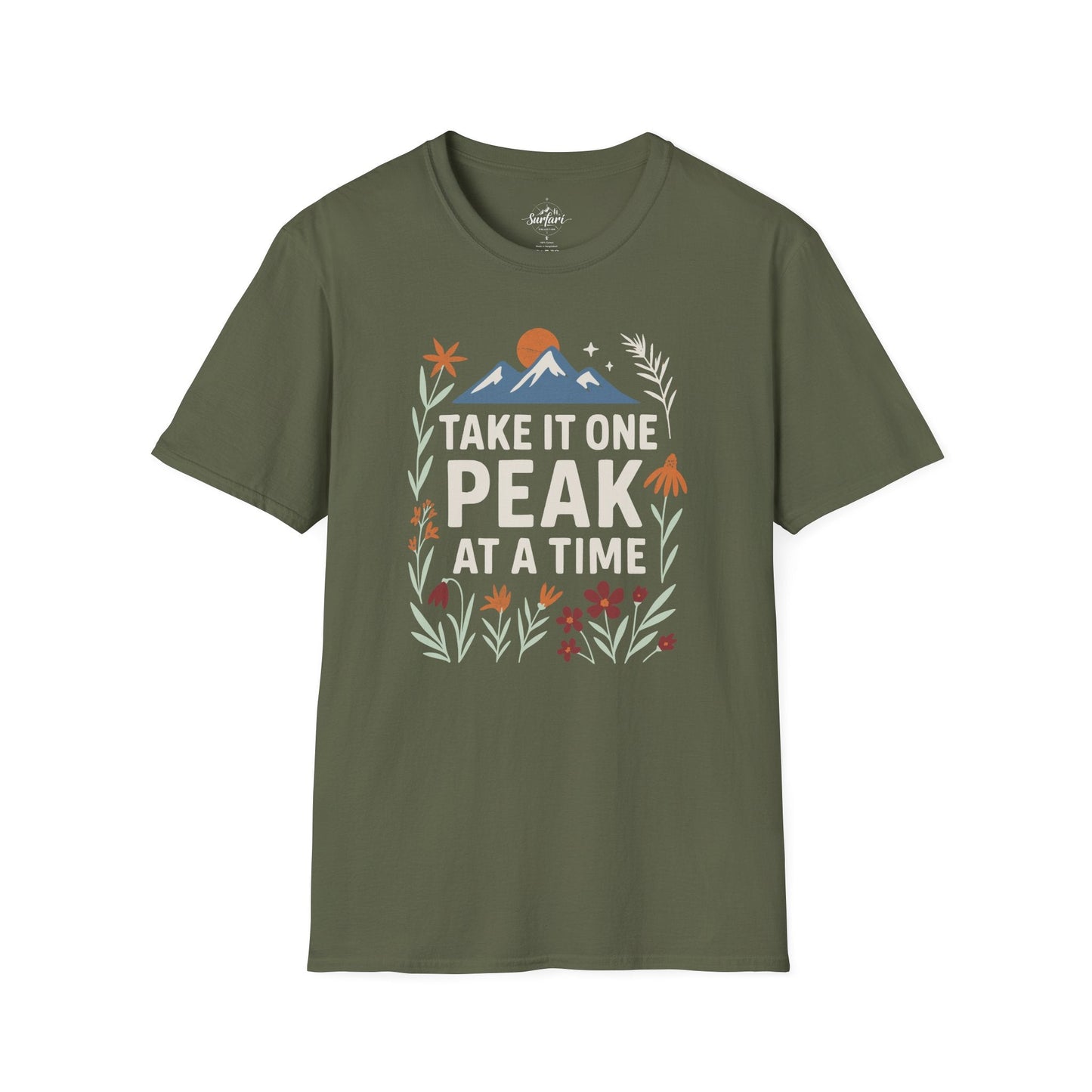 Printify T-Shirt Military Green / S One peak at a time