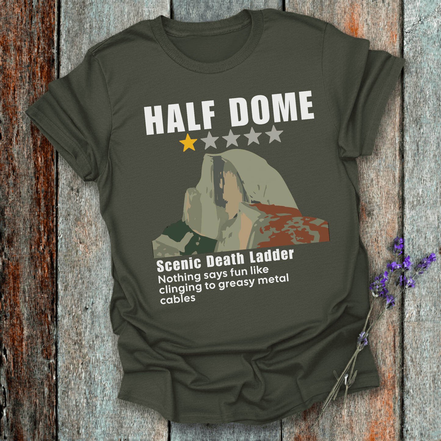 Printify T-Shirt Military Green / S Scenic Death Ladder