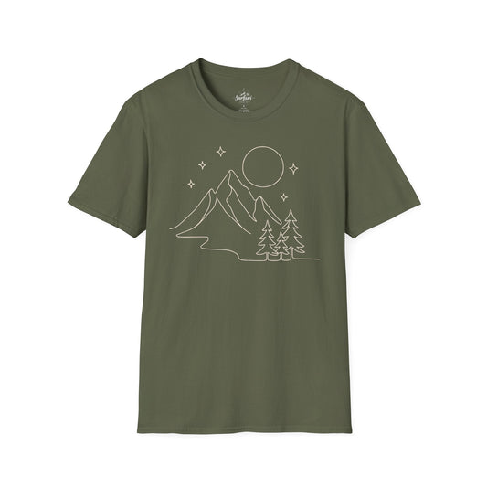 Printify T-Shirt Military Green / S Starry Night