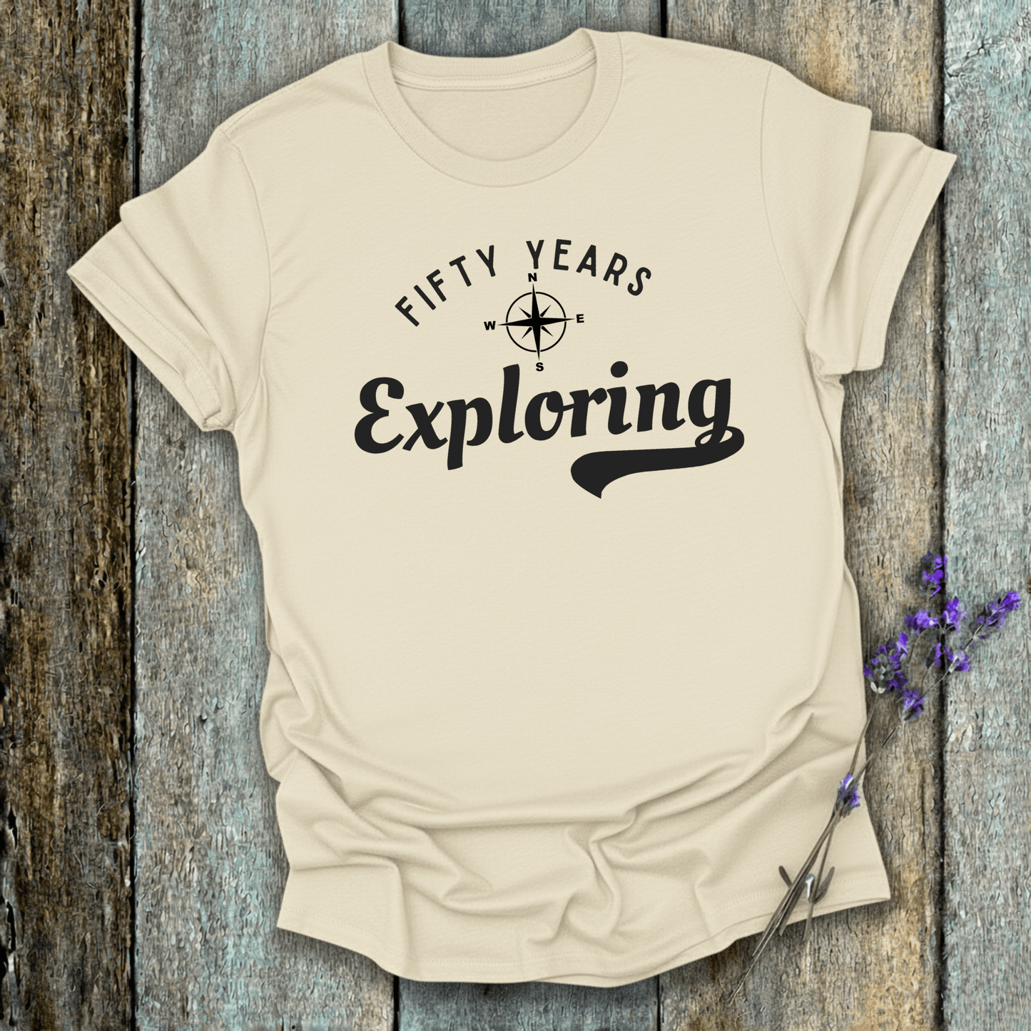 Printify T-Shirt Natural / S 50 Years Exploring