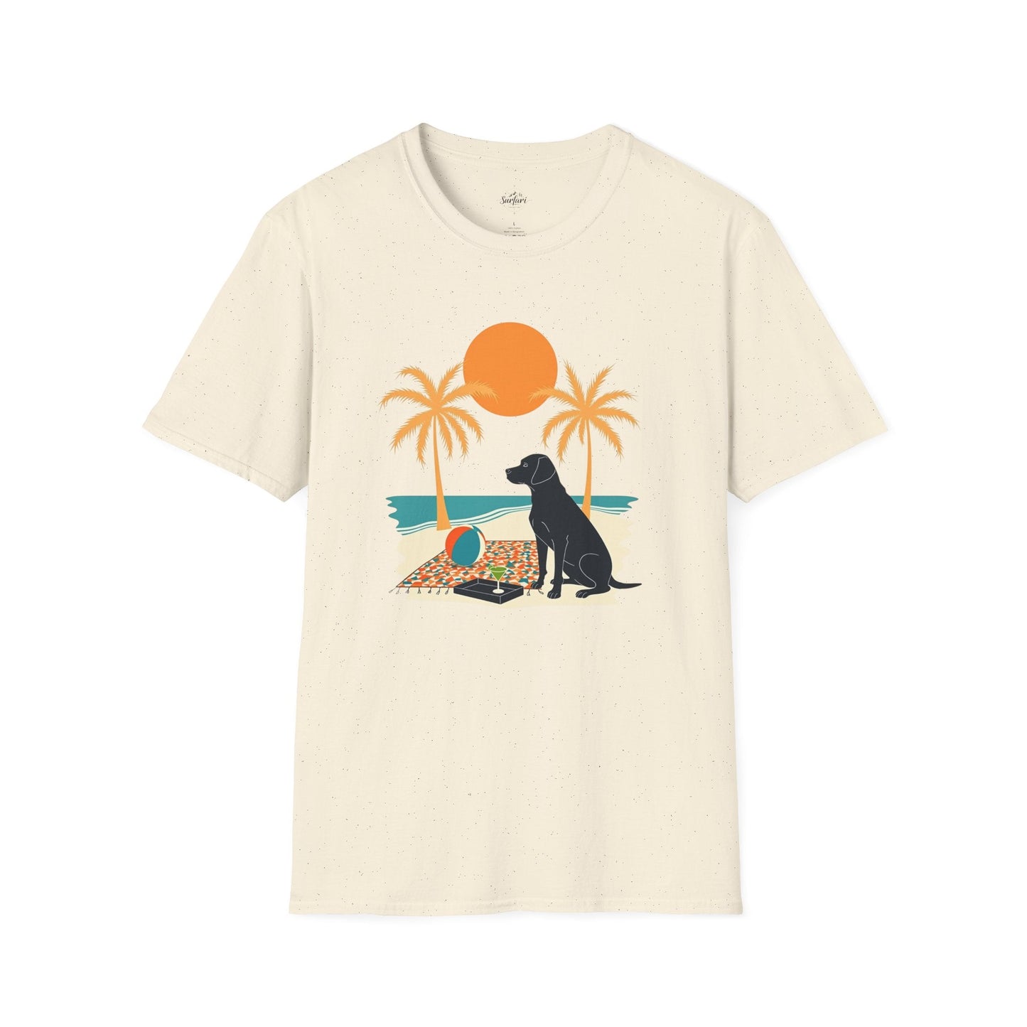 Printify T-Shirt Natural / S Dogs, Beach, Cocktails and Sunshine