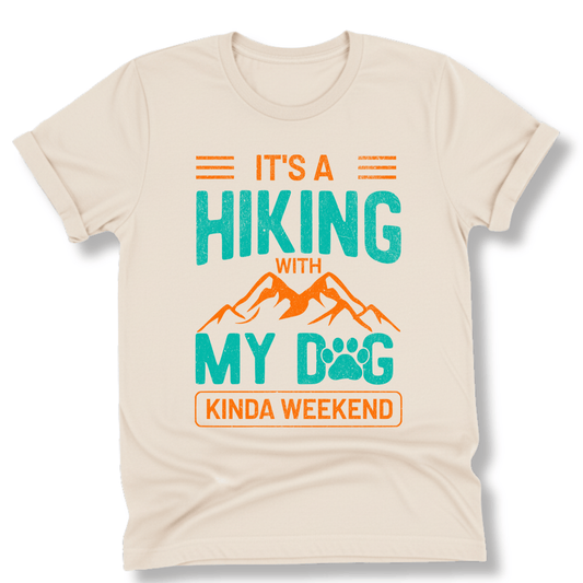 Printify T-Shirt Natural / S Hiking with my dog