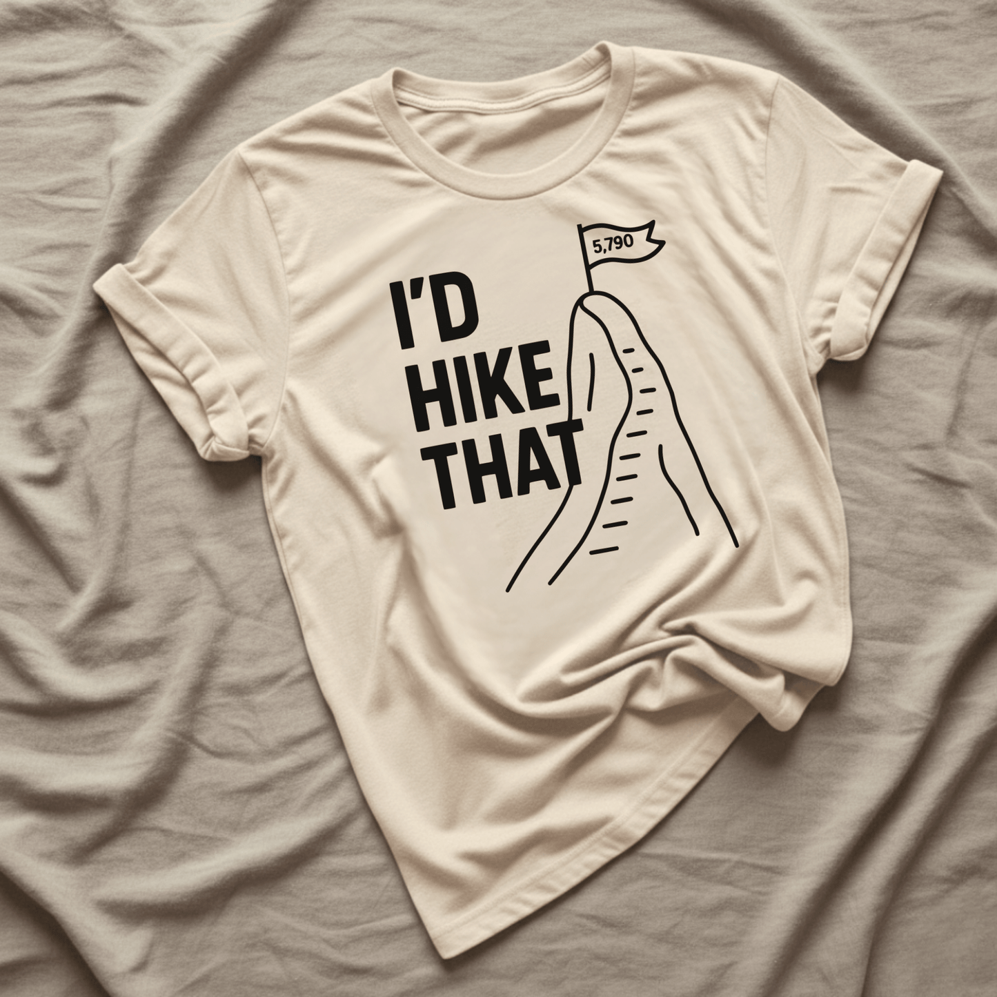 Printify T-Shirt Natural / S I'd Hike That, Angels Peak