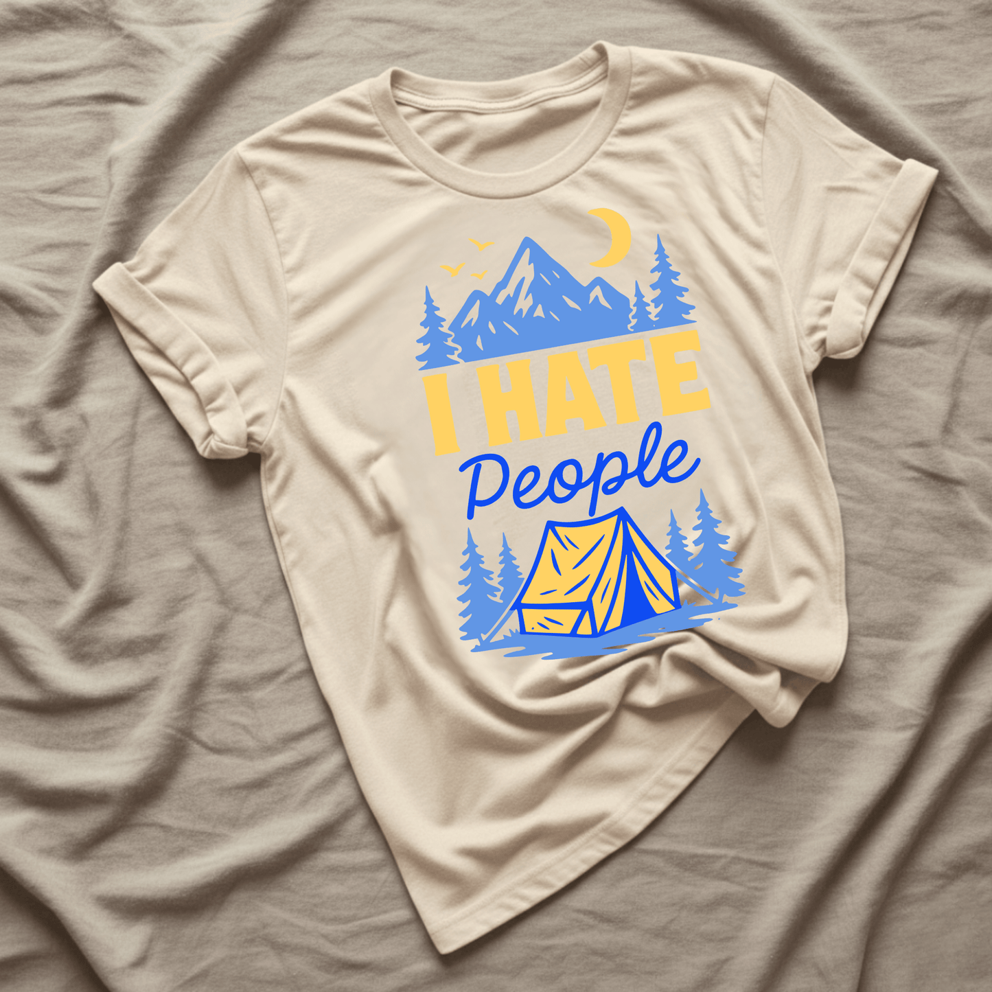 Printify T-Shirt Natural / S I hate people