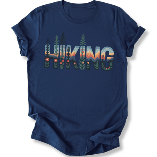 Printify T-Shirt Navy / XS Hiking!