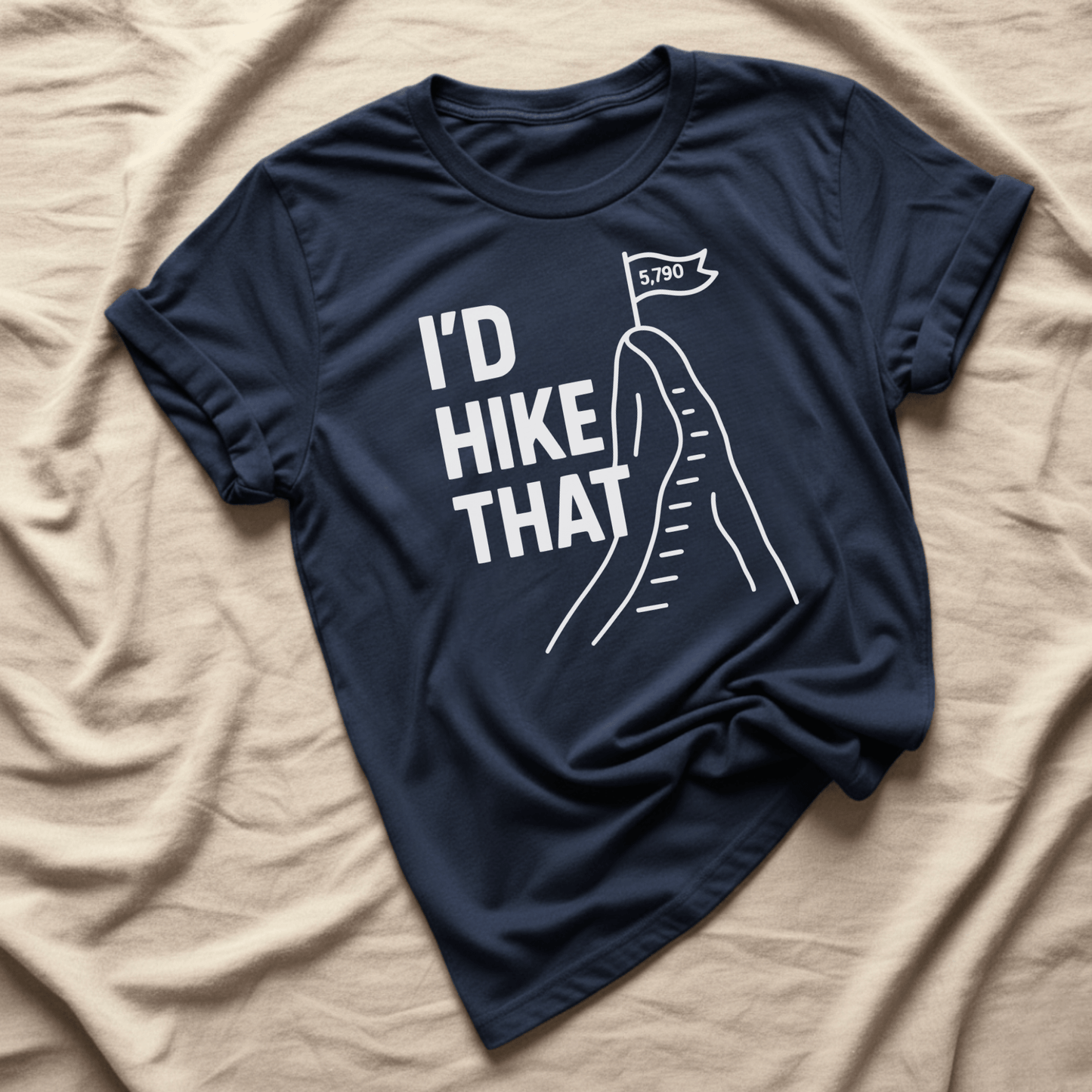 Printify T-Shirt Navy / XS I'd Hike That, Angels Peak