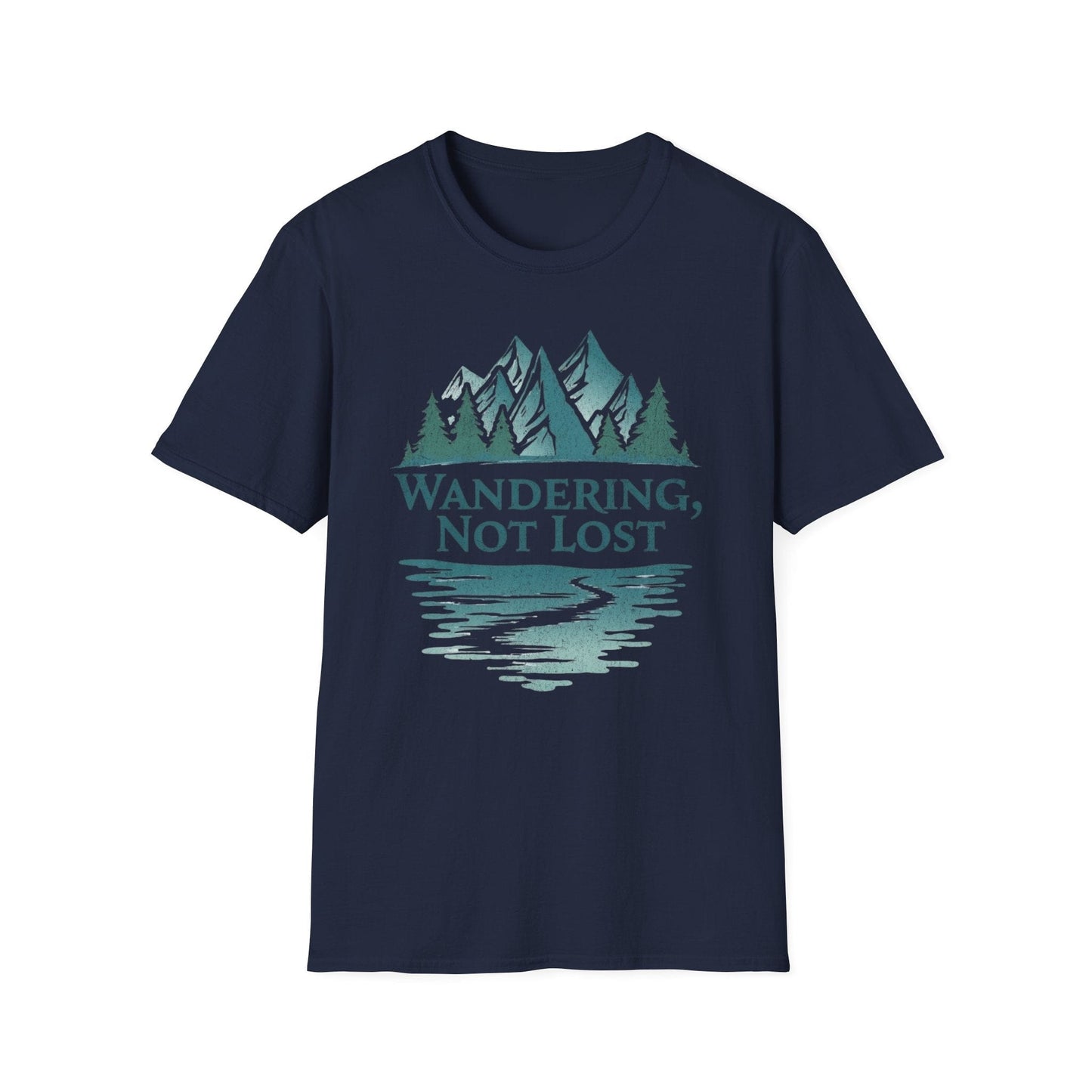 Printify T-Shirt Navy / XS Wandering Not Lost