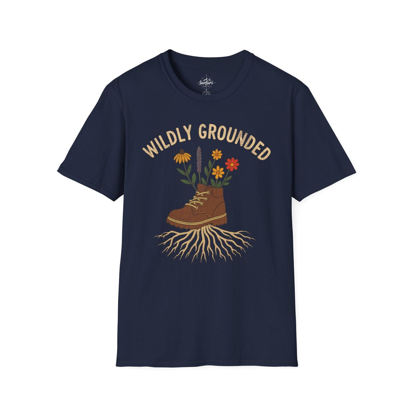 Printify T-Shirt Navy / XS Wildly Grounded