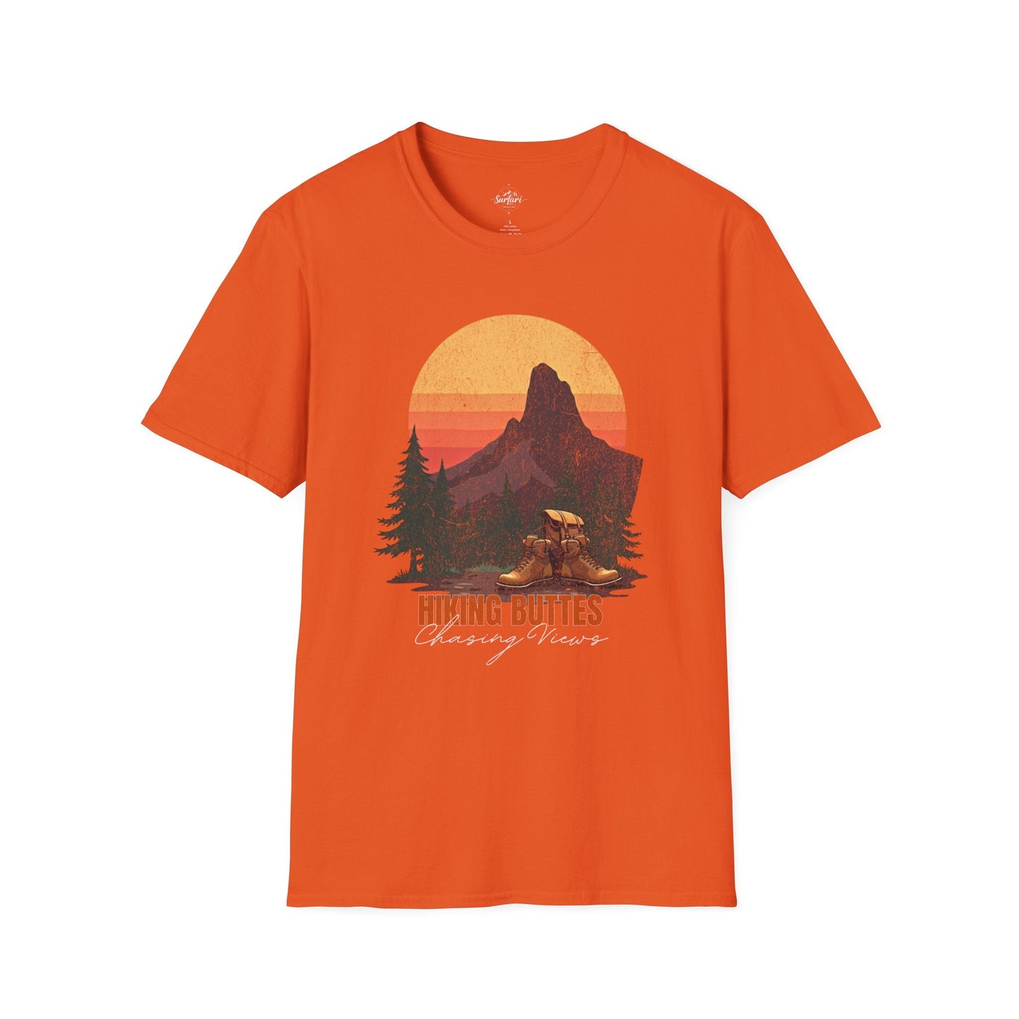 Printify T-Shirt Orange / S Hiking Buttes