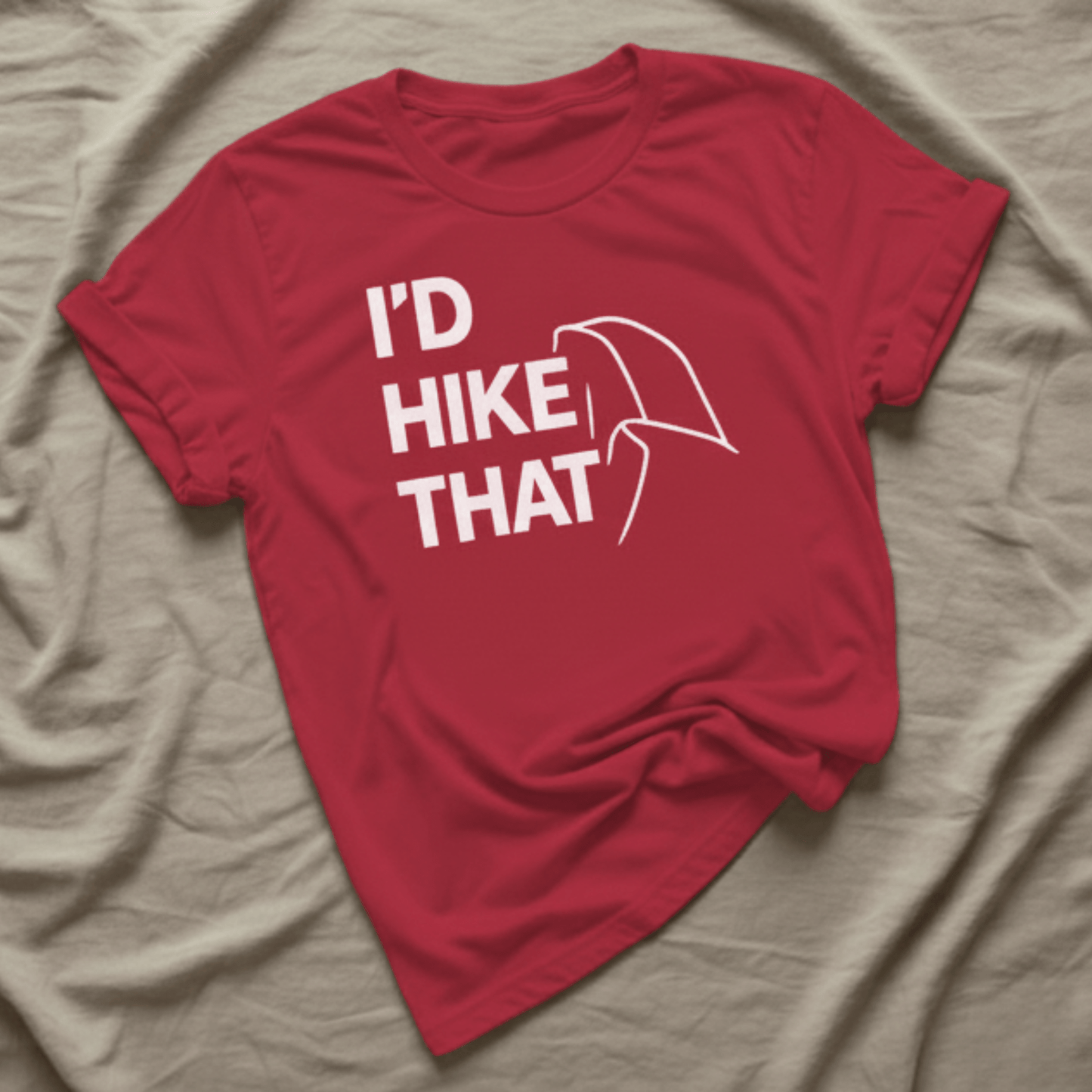 Printify T-Shirt Red / XS I'd Hike That Half Dome