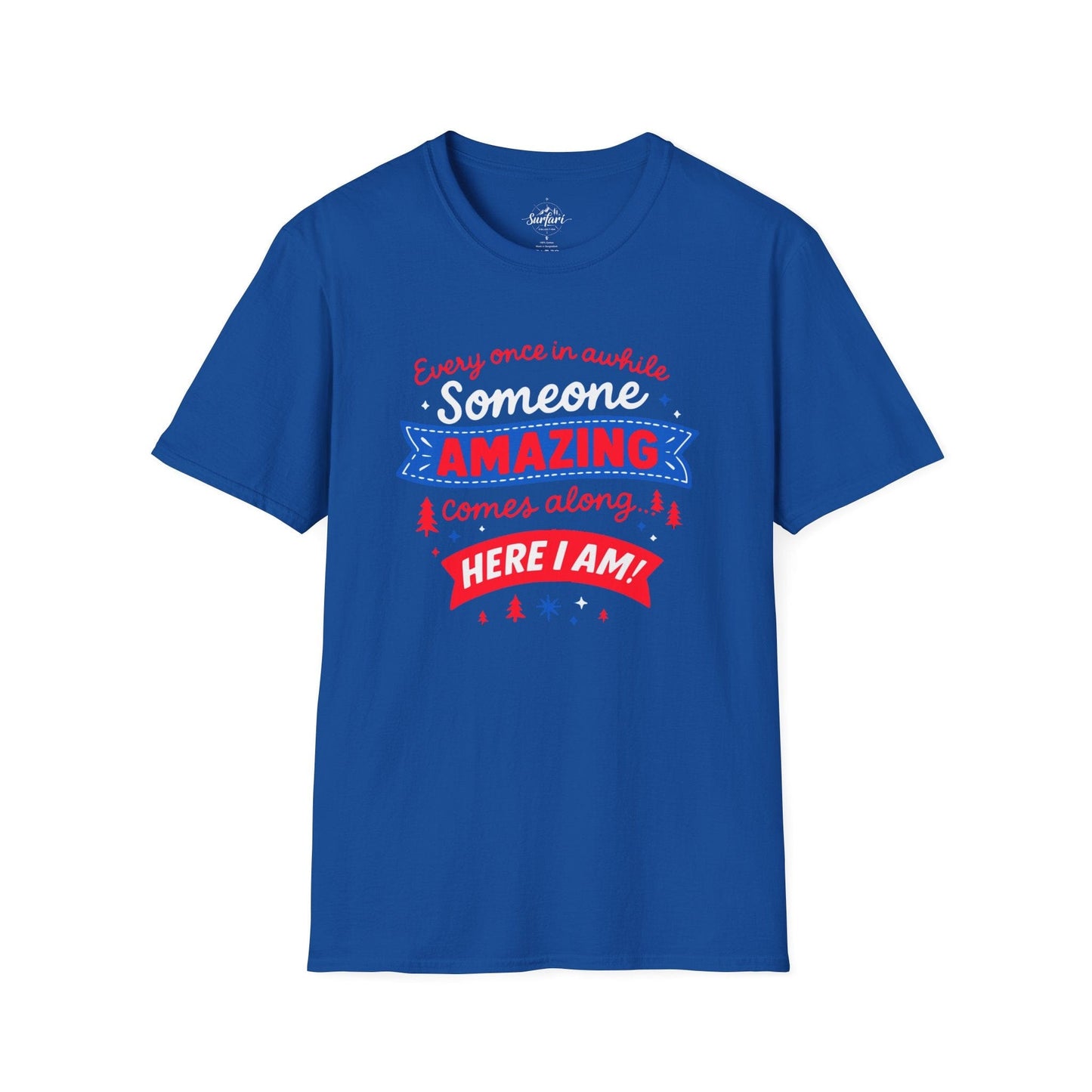 Printify T-Shirt Royal / XS Someone Amazing, Patriotic edition