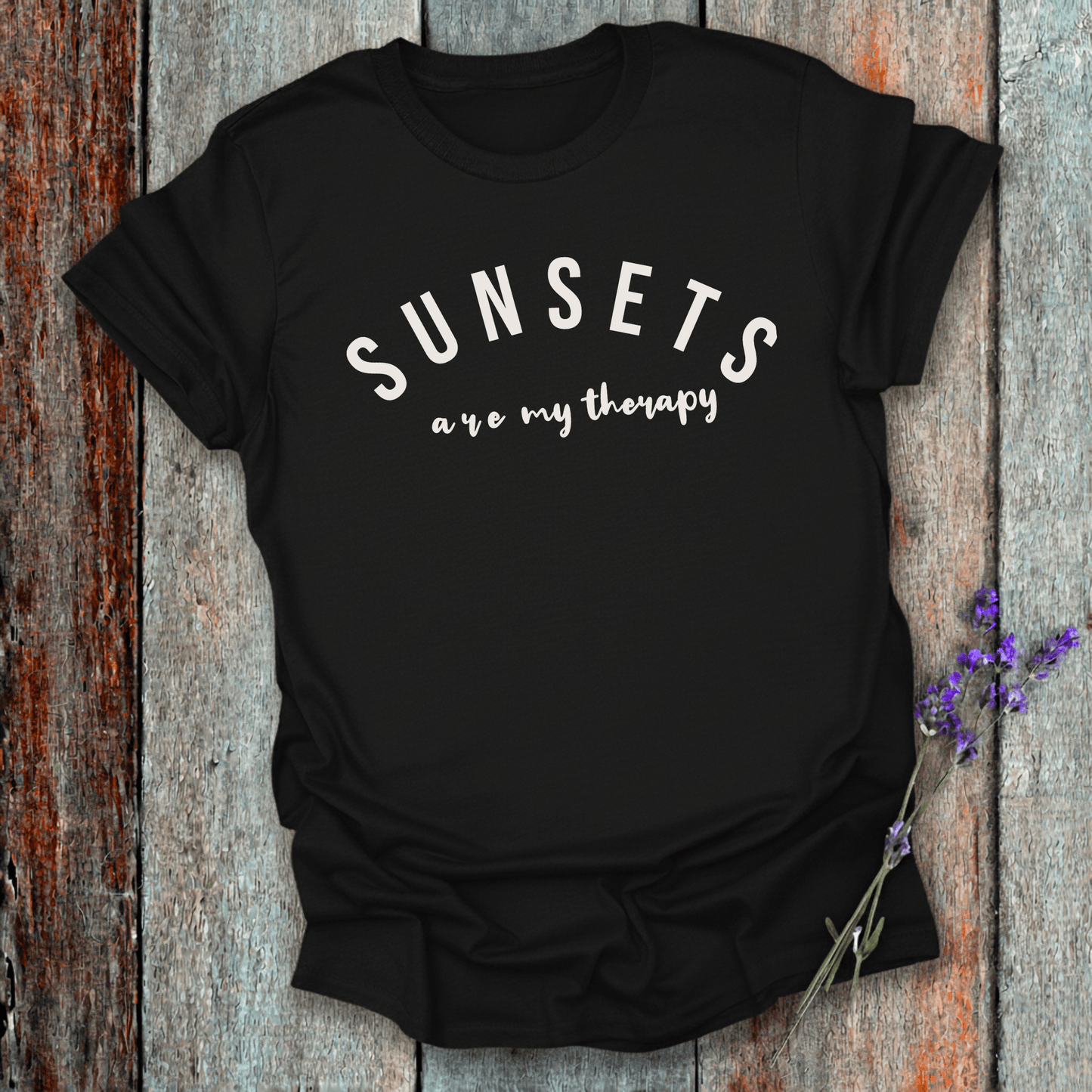 Printify T-Shirt Sunsets are my Therapy