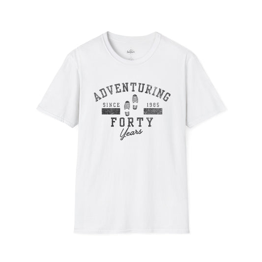 Printify T-Shirt White / XS Adventuring Since 1985