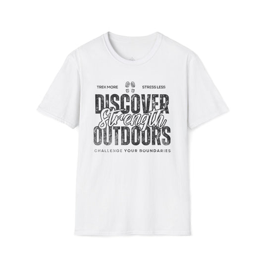 Printify T-Shirt White / XS Discover Strength Outdoor